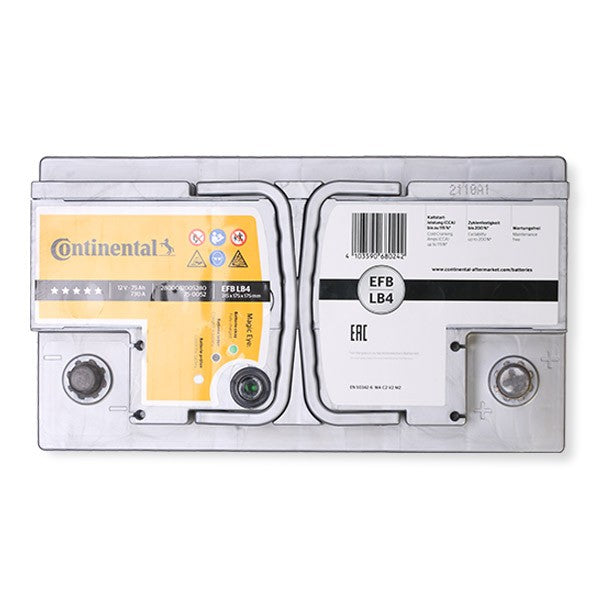 Batteria Auto Continental Start-Stop 12V 75Ah 730A – 2800012005280