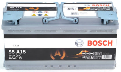 Batteria Auto Bosch S5 A15 AGM 12V 105Ah 950A Start & Stop – 0 092 S5A 150