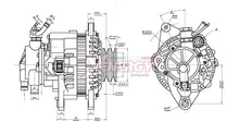 Alternatore Xenergy 14V 75A – Mitsubishi – XAL10135AD