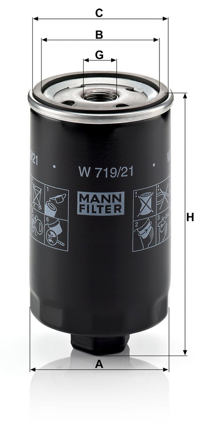 Filtro Olio Mann-Filter W 719/21 – Volkswagen - foto 2
