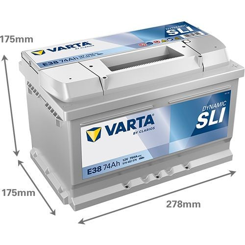 Batteria Auto Varta Dynamic SLI E38 12V 74Ah 750A – 574402075K262