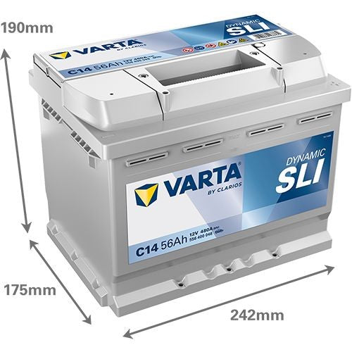 Batteria Auto Varta Dynamic SLI C14 12V 56Ah 480A – 556400048K262