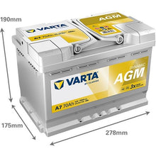 Batteria Auto Varta Dynamic AGM A7 12V 70Ah 760A Start & Stop – 570901076K262