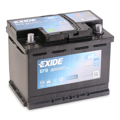 Batteria Auto Exide EFB 12V 60Ah 640A Start & Stop – EL600