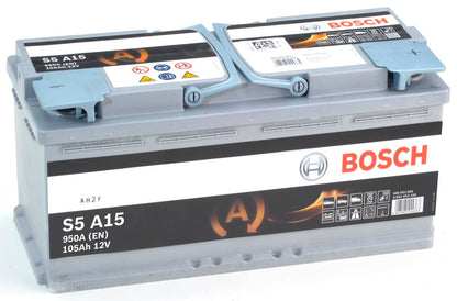 Batteria Auto Bosch S5 A15 AGM 12V 105Ah 950A Start & Stop – 0 092 S5A 150