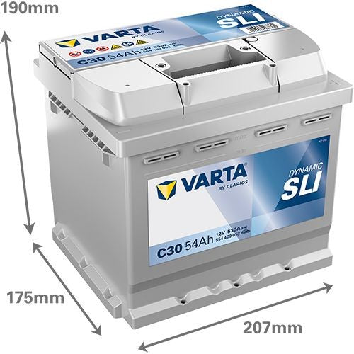 Batteria Auto Varta Dynamic SLI C30 12V 54Ah 530A – 554400053K262