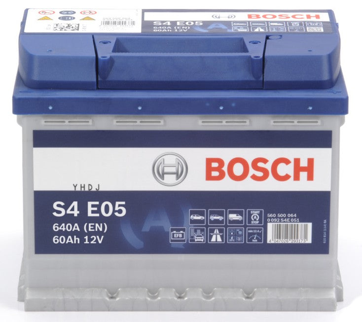 Batteria Auto Bosch S4 E05 EFB 12V 60Ah 640A Start & Stop – 0 092 S4E 051
