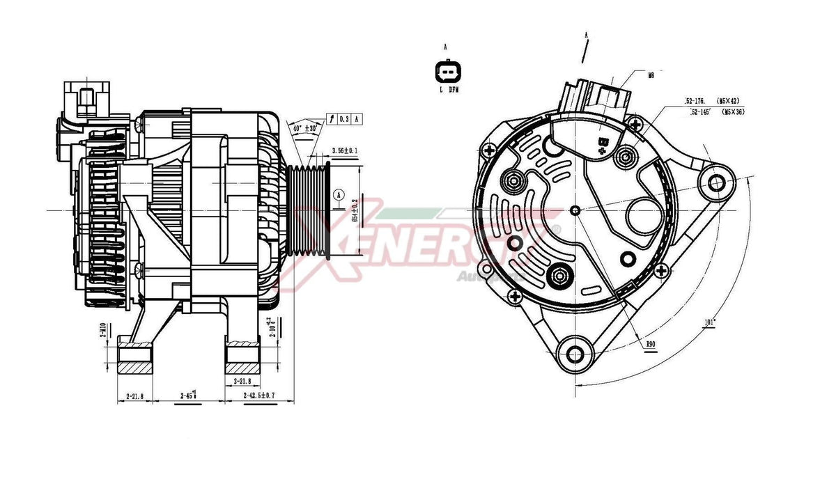 Alternatore Xenergy 14V 70A – Peugeot – XAL10915AD