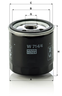 Filtro Olio Mann-Filter W 714/4 – Fiat / Alfa Romeo / Lancia - foto 2