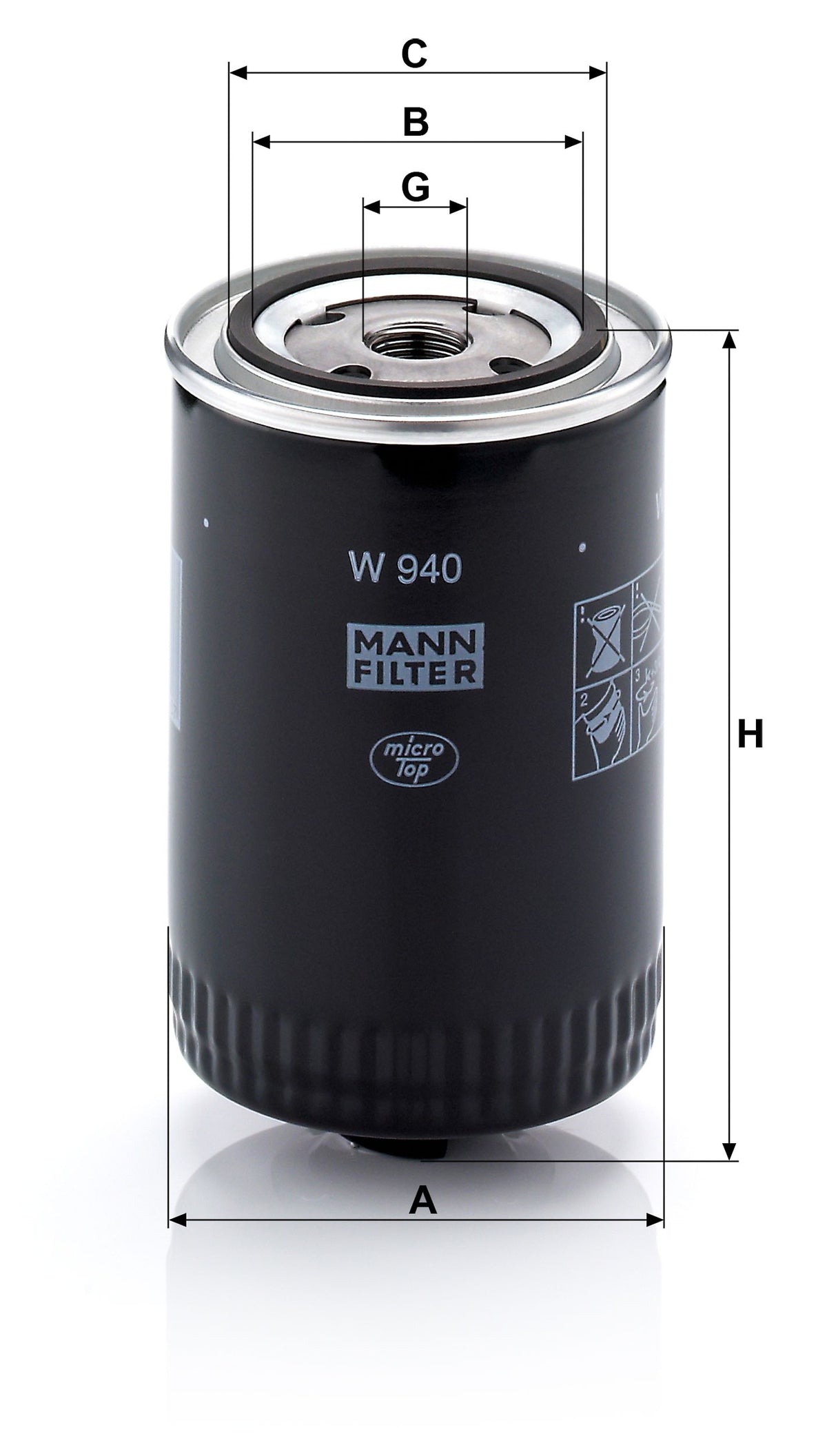 Filtro Olio Mann-Filter W 940 – Volkswagen / Audi / Porsche - foto 2