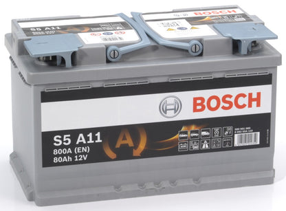 Batteria Auto Bosch S5 A11 AGM 12V 80Ah 800A Start & Stop – 0 092 S5A 110