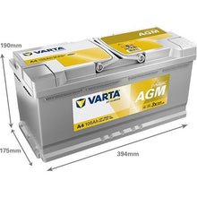 Batteria Auto Varta Dynamic AGM A4 12V 105Ah 950A Start & Stop – 605901095K262
