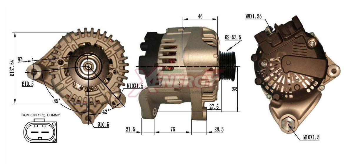 Alternatore Xenergy 14V 150A – BMW – XAL33015AD