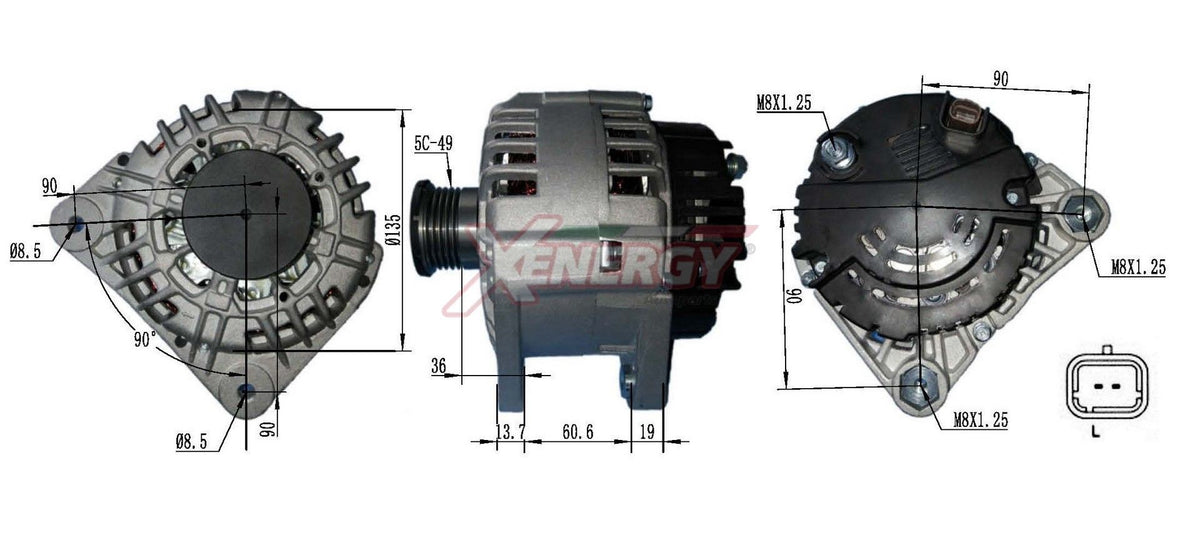 Alternatore Xenergy 125 A – Renault – XAL10515AD