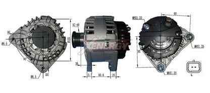 Alternatore Xenergy 125 A – Renault – XAL10515AD