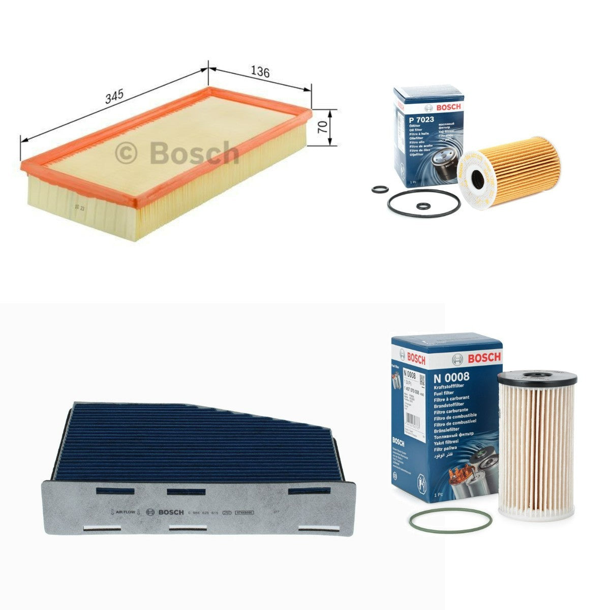 Kit Filtri Bosch BSH4055N0139