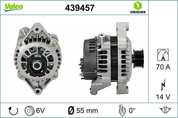Alternatore Valeo 14V 70A – Opel – 439457