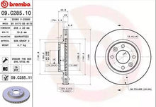 Coppia Dischi Freno Anteriori Brembo 09.C285.11 Ø 258 mm – Renault / Dacia / Smart