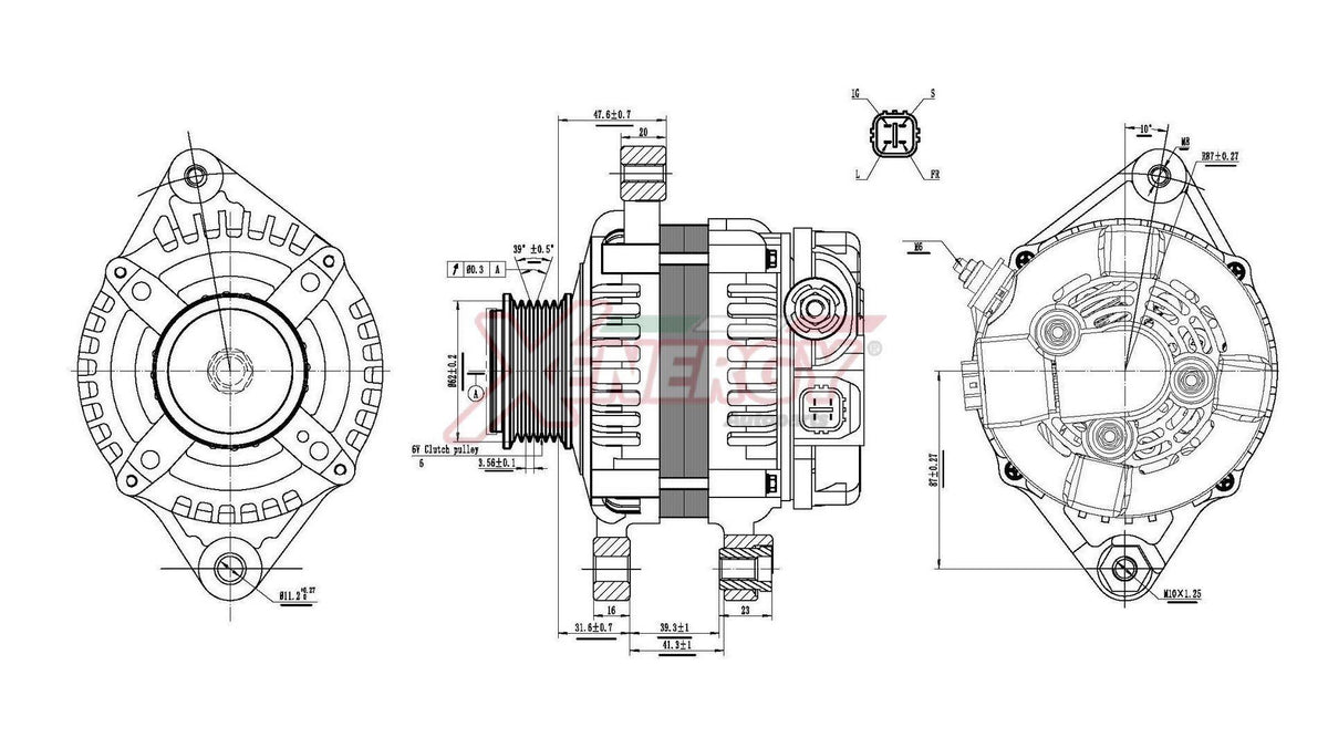Alternatore Xenergy 14V 100A – Toyota – XAL20640AD