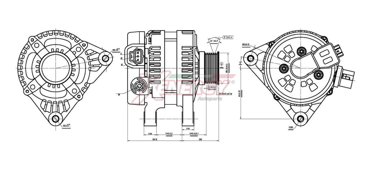 Alternatore Xenergy 14V 150A – Volvo / Ford – XAL19540AD
