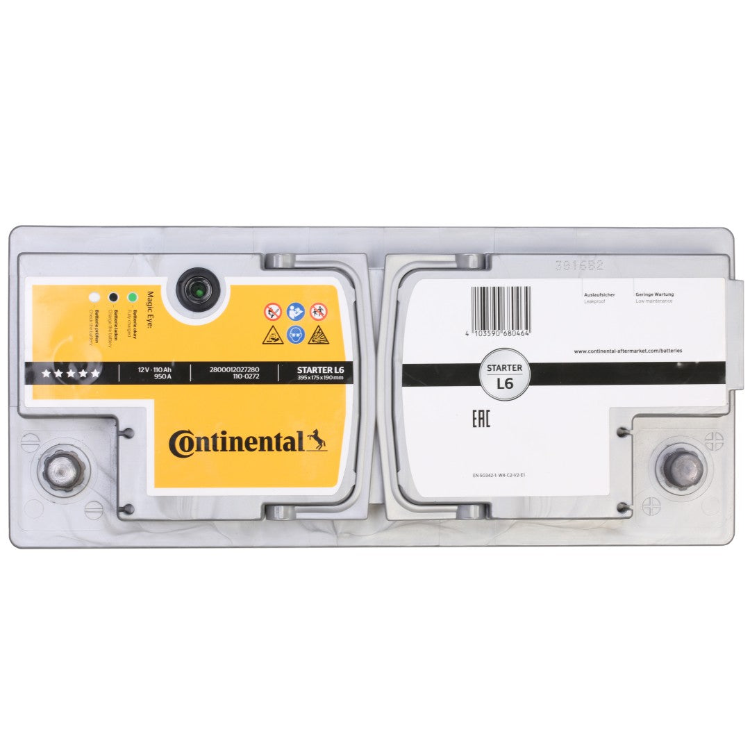 Batteria Auto Continental Starter 12V 110Ah 950A – 2800012027280
