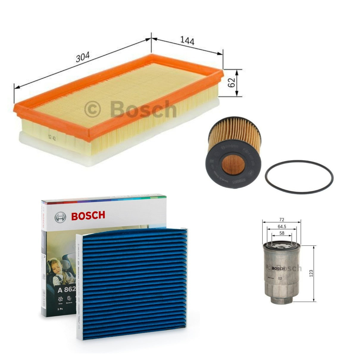 Kit Filtri Bosch BSH4055N0184