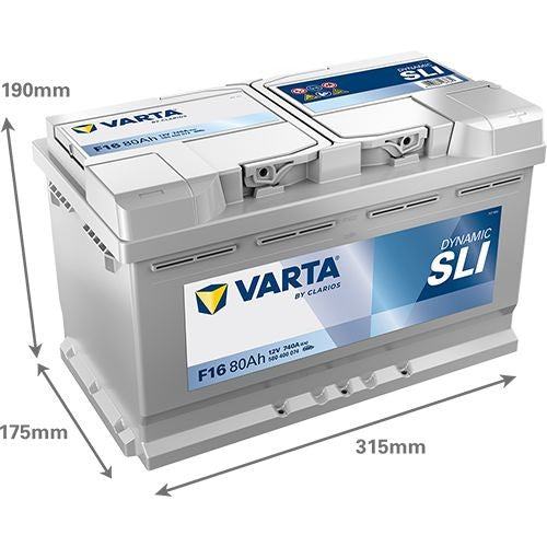 Batteria Auto Varta Dynamic SLI F16 12V 80Ah 740A – 580400074K262