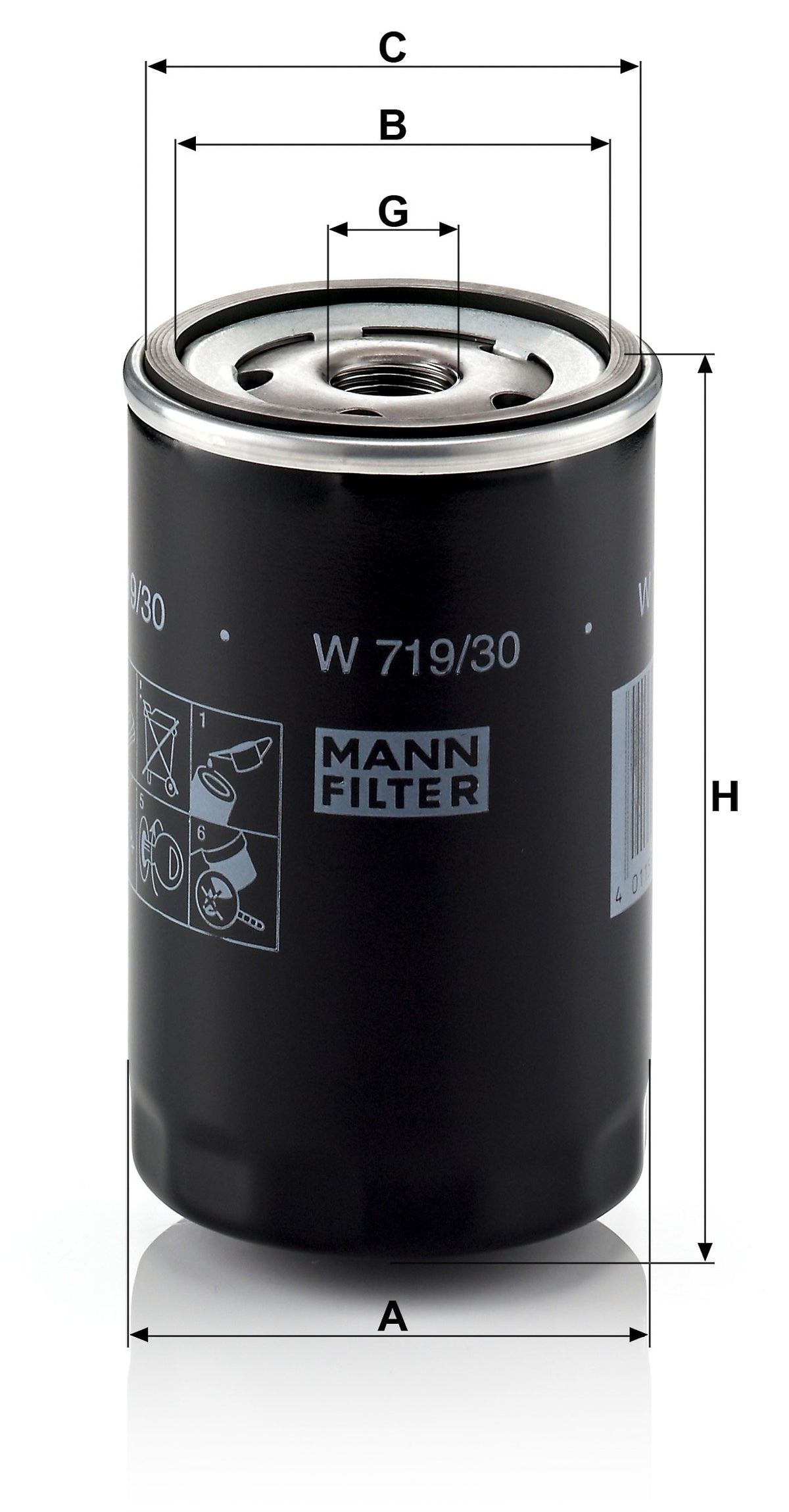 Filtro Olio Mann-Filter W 719/30 – Volkswagen / Audi / Seat - foto 3