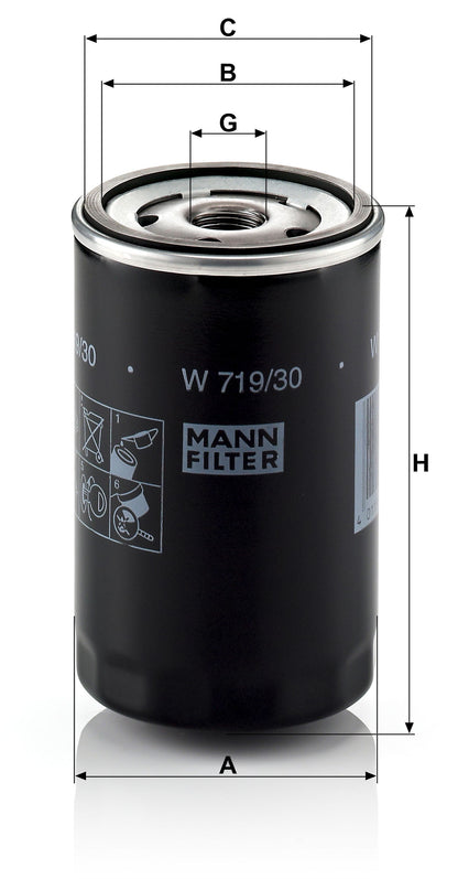 Filtro Olio Mann-Filter W 719/30 – Volkswagen / Audi / Seat - foto 3