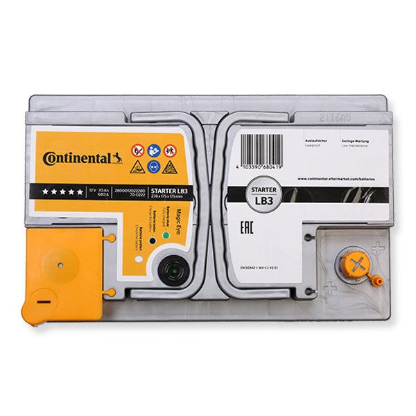 Batteria Auto Continental Starter 12V 70Ah 680A – 2800012022280
