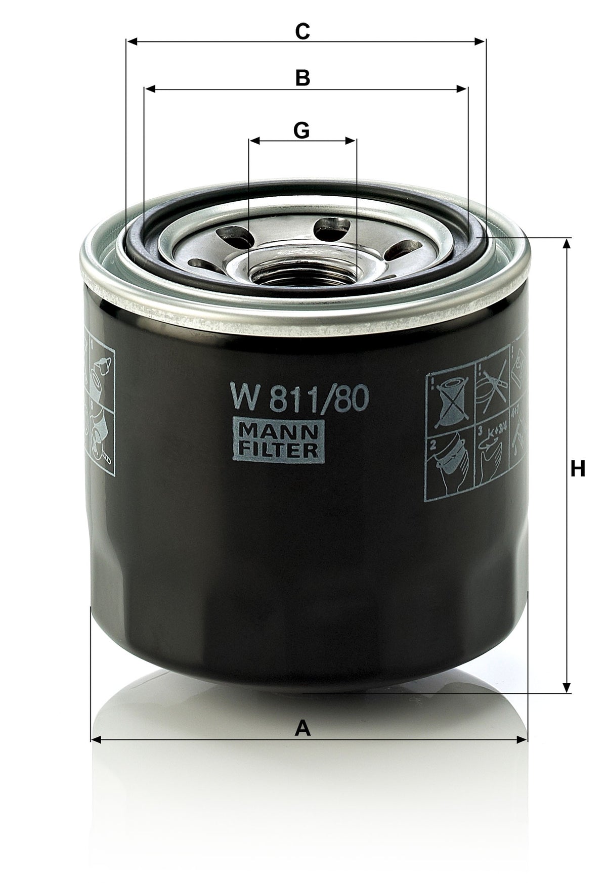 Filtro Olio Mann-Filter W 811/80 – Hyundai / Kia - foto 3