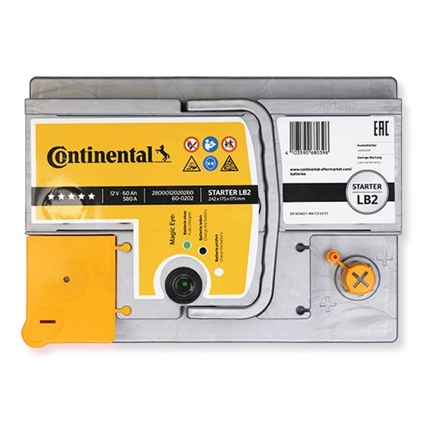 Batteria Auto Continental Starter 12V 60Ah 580A – 2800012020280