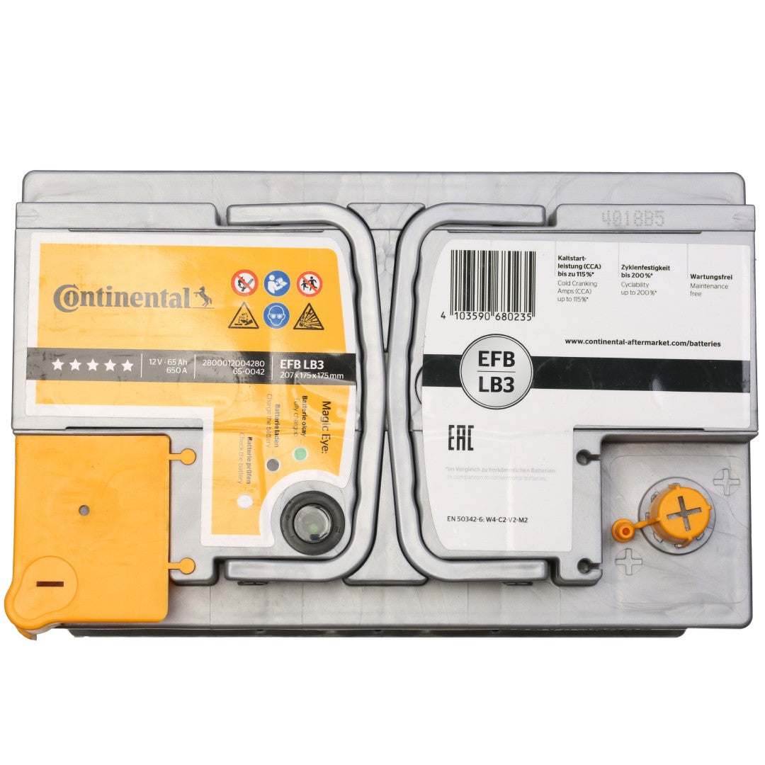 Batteria Auto Continental Start-Stop 12V 65Ah 650A – 2800012004280