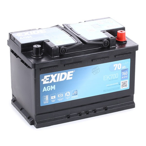 Batteria Auto Exide STOP & START AGM 12V 70Ah 760A Start & Stop – EK700