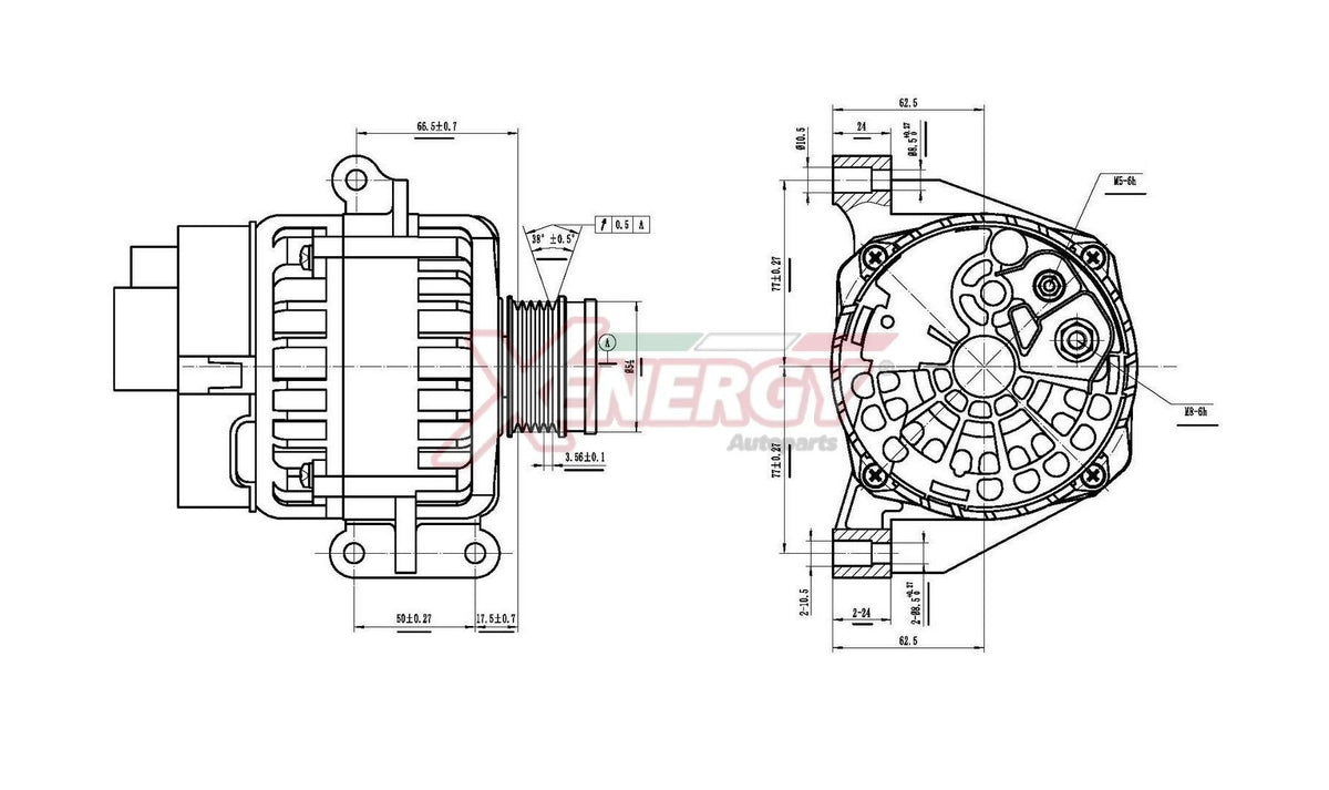 Alternatore Xenergy 14V 120A – Alfa Romeo / Lancia / Fiat – XAL17530AD