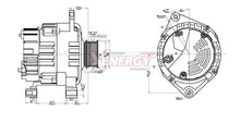 Alternatore Xenergy 14V 120A – Fiat / Citroën / Peugeot – XAL24915AD