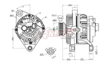 Alternatore Xenergy 14V 90A – Fiat – XAL10710AD