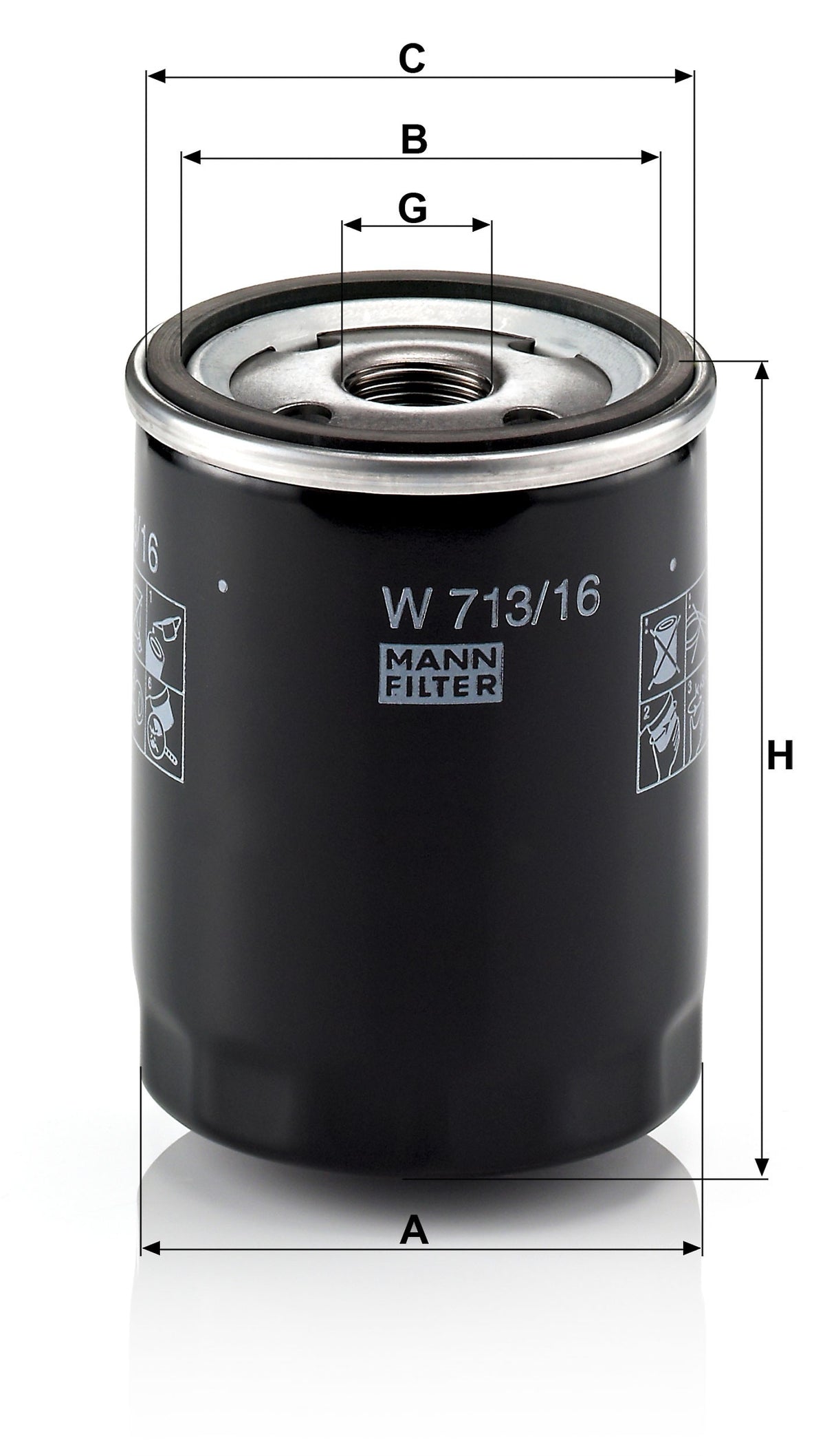 Filtro Olio Mann-Filter W 713/16 – Fiat / Lancia - foto 2