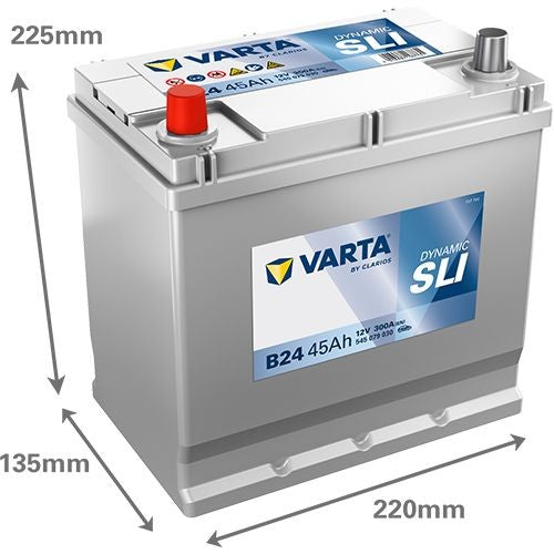 Batteria Auto Varta JIS B24 12V 45Ah 300A – 545079030K262